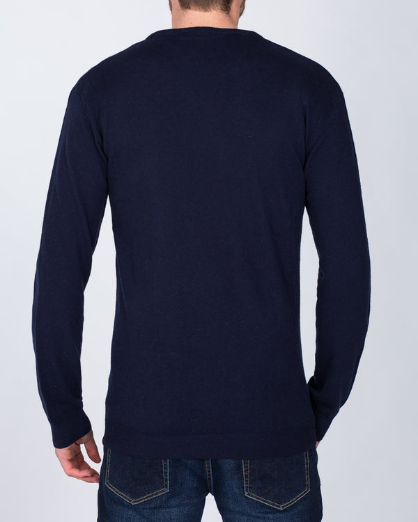 2t Merino V-Neck Tall Jumper (navy)