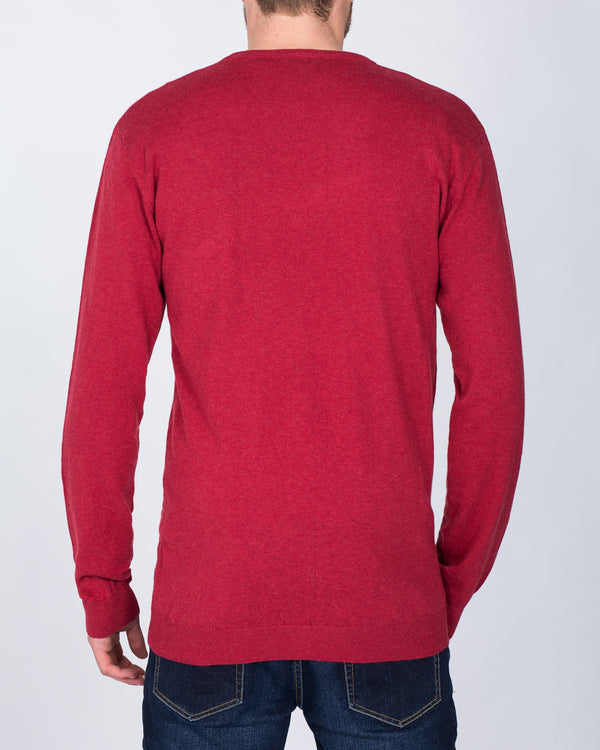 2t Merino V-Neck Tall Jumper (cranberry)