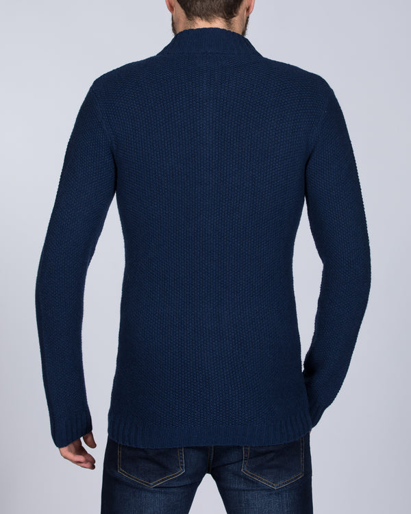 2t Tall Lambswool Zip-Up Jumper (navy)