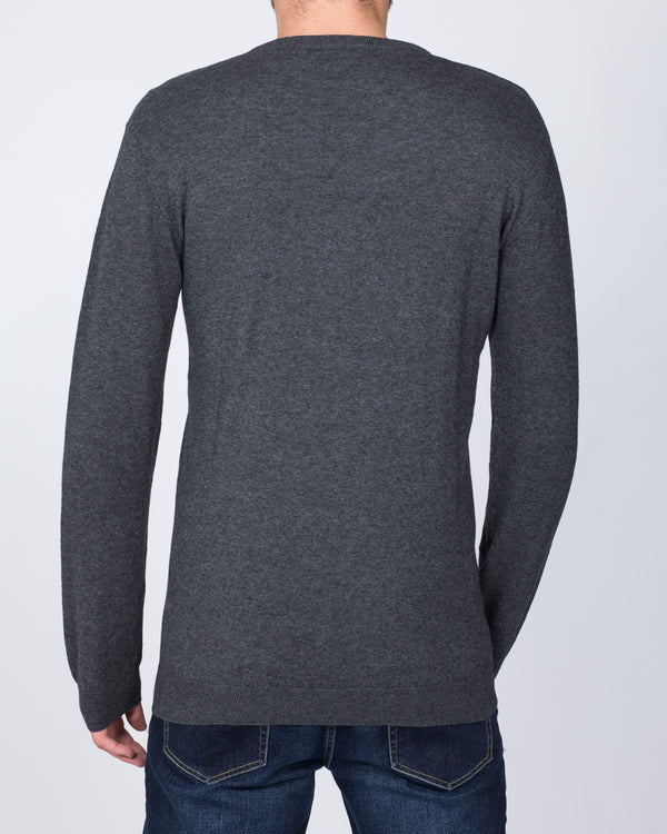 2t V-Neck Tall Wool Jumper (charcoal)