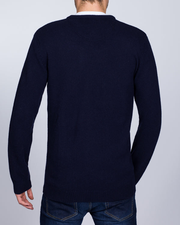 2t Tall Lambswool Crew Neck Jumper (navy)