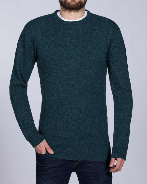 2t Tall Lambswool Crew Neck Jumper (teal)