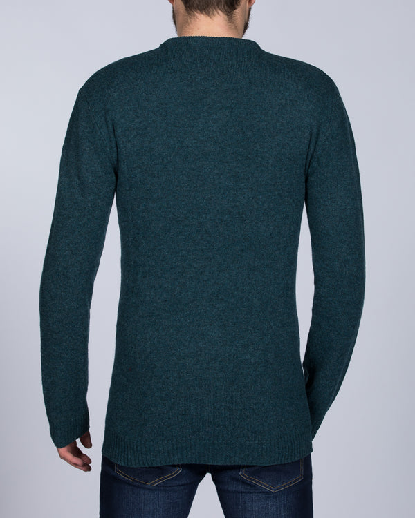 2t Tall Lambswool Crew Neck Jumper (teal)