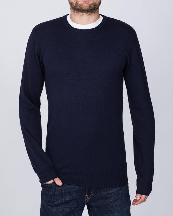 2t Merino Crew Neck Tall Jumper (navy)