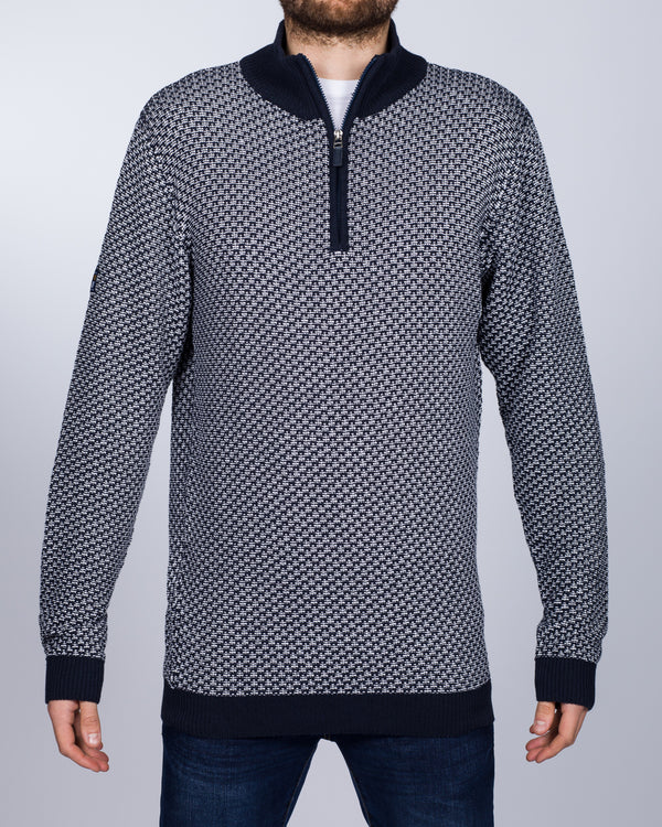 North 56 Tall Quarter Zip Jumper (navy)