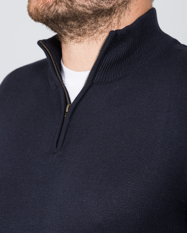 2t Tall Seawool Quarter Zip Jumper (navy)