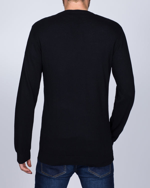 2t Merino Crew Neck Tall Jumper (black)