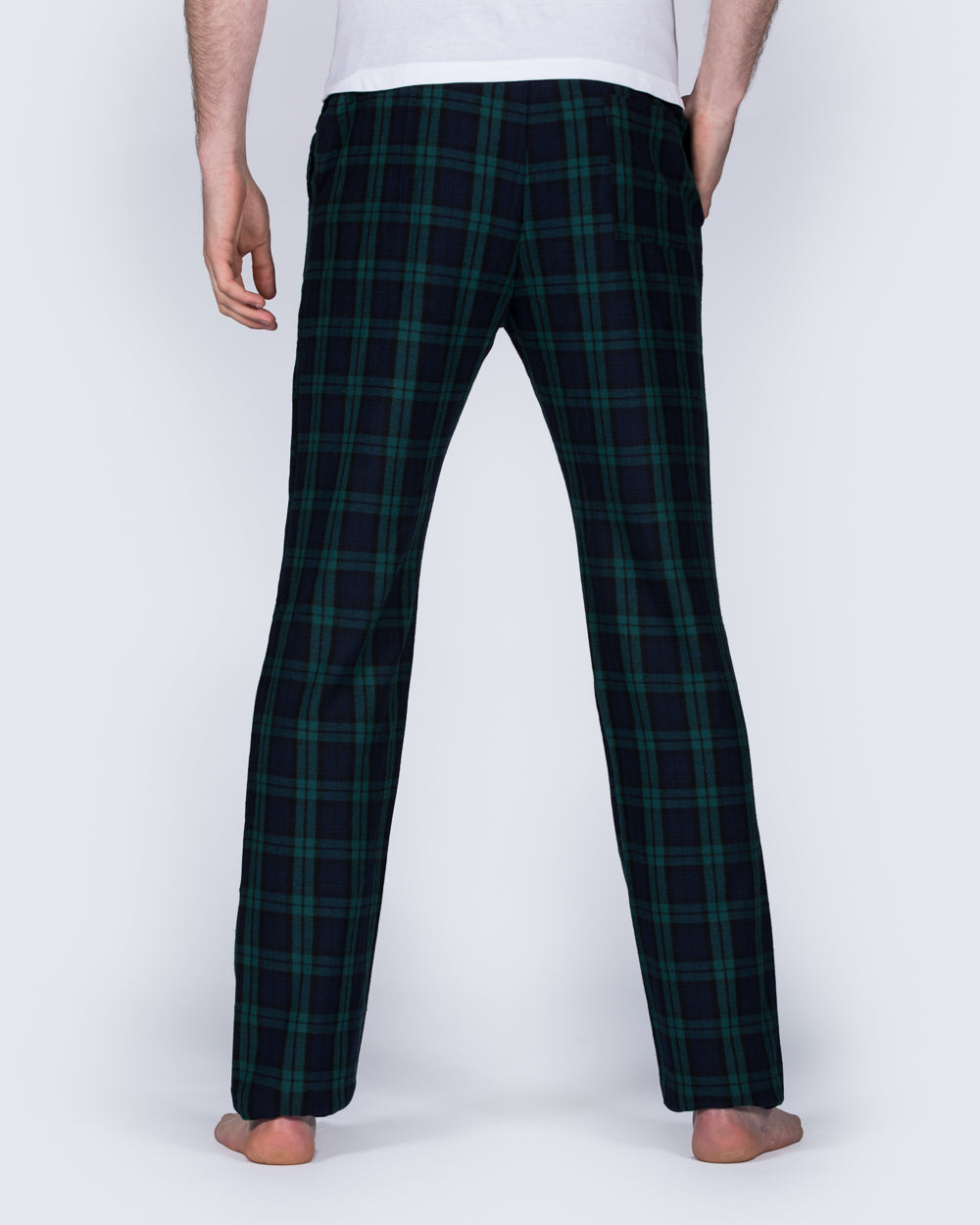 2t Tall Slim Fit Pyjama Bottoms (green pattern)
