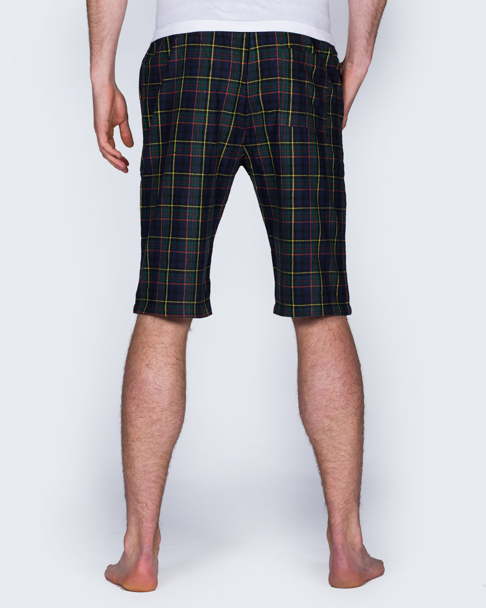 2t Tall Regular Fit Pyjama Shorts (navy check)