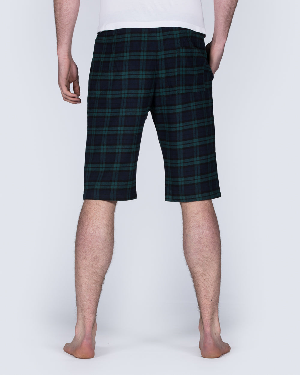 2t Tall Regular Fit Pyjama Shorts (green pattern)