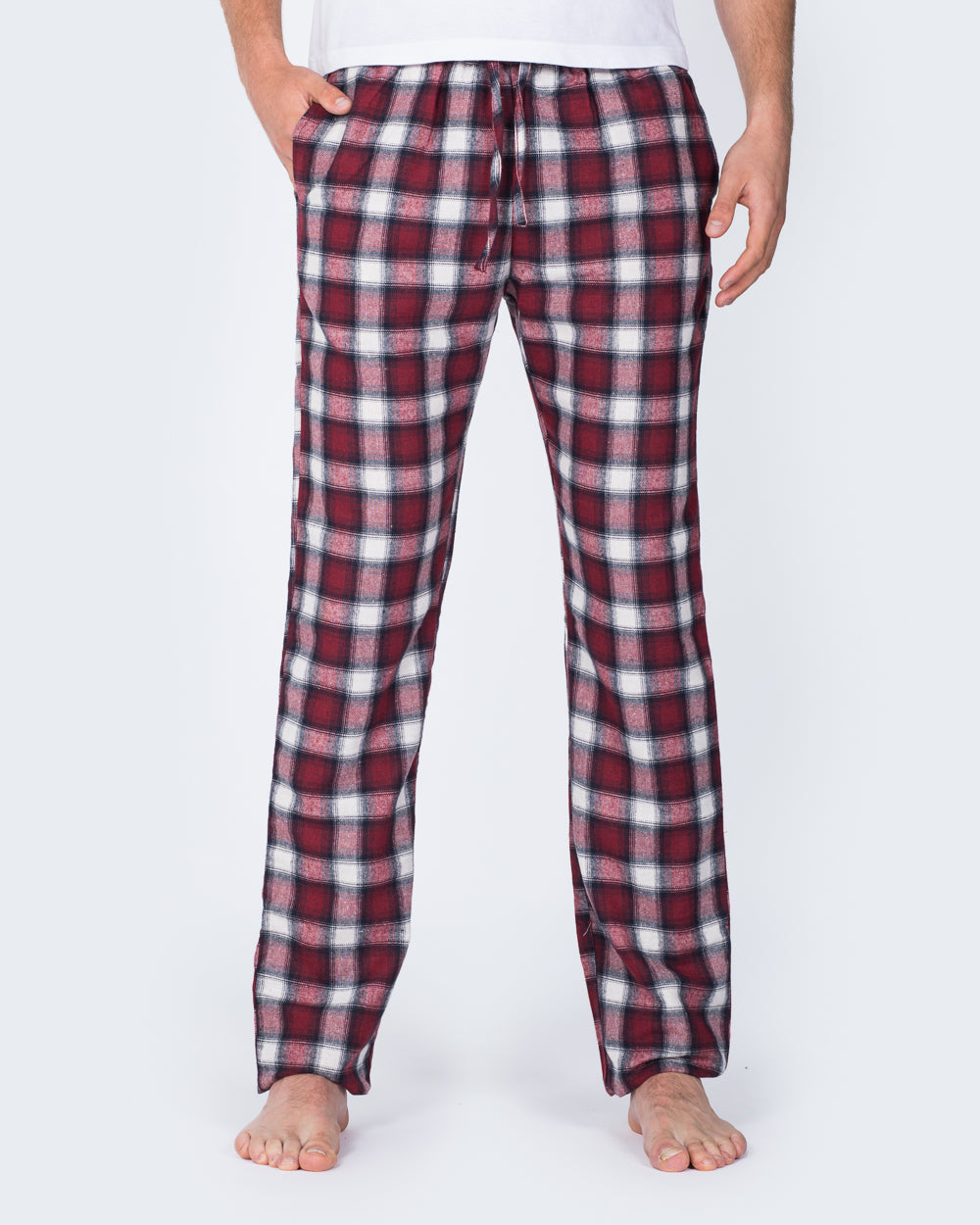 2t Tall Slim Fit Pyjama Bottoms (berry)