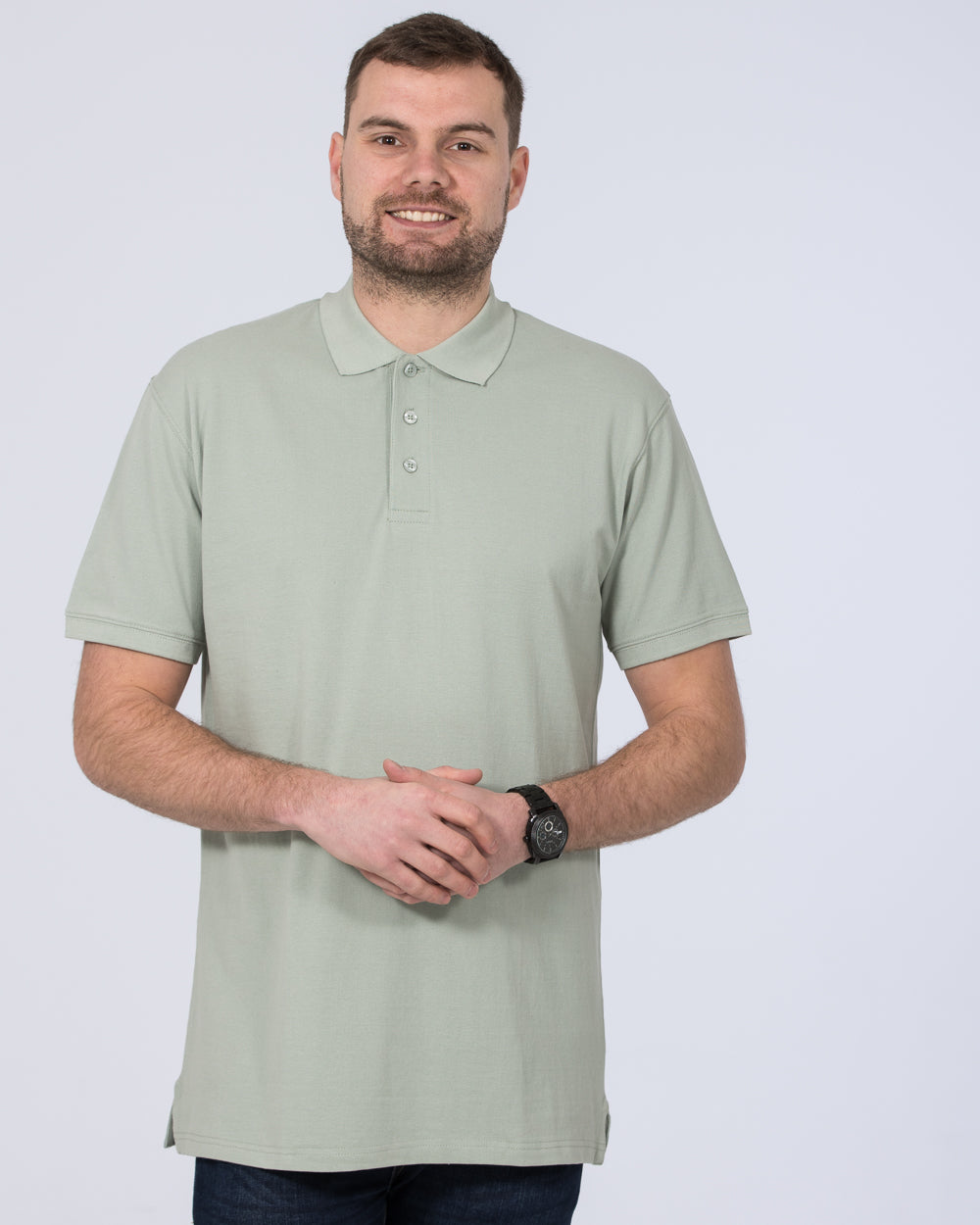 2t Regular Fit Tall Polo Shirt (mid green)