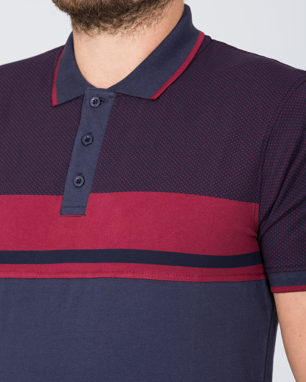 2t Slim Fit Tall Cut and Sew Polo Shirt (burgundy)