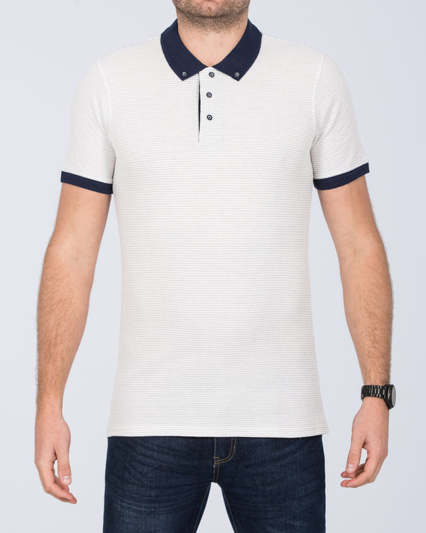 2t Finner Slim Fit Tall Polo Shirt (off white)