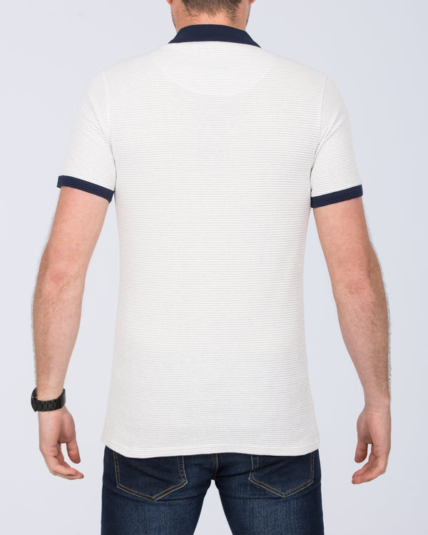 2t Finner Slim Fit Tall Polo Shirt (off white)