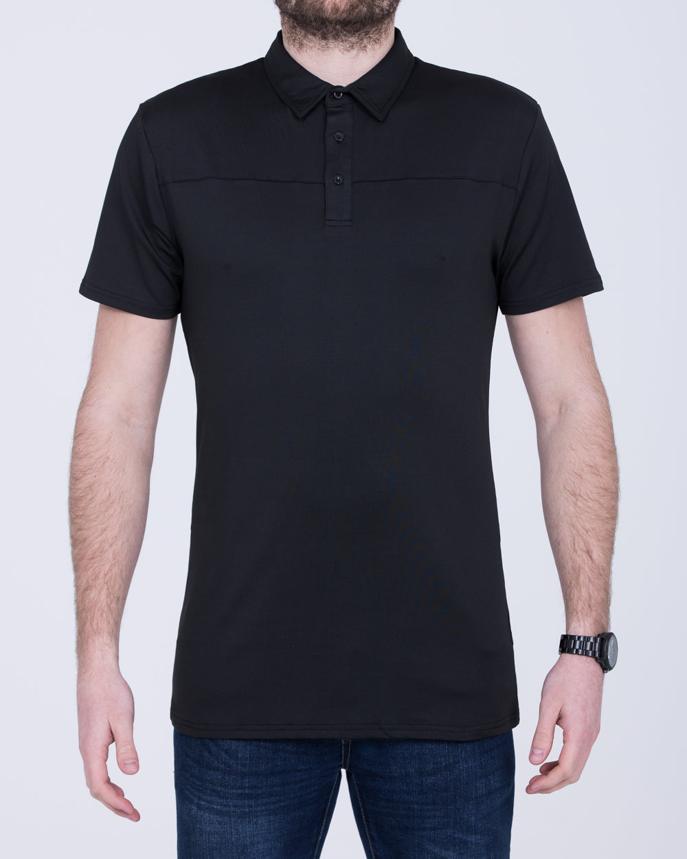 2t Tall Mens Extra Long Golf Polo Shirt (black) | Tall Mens