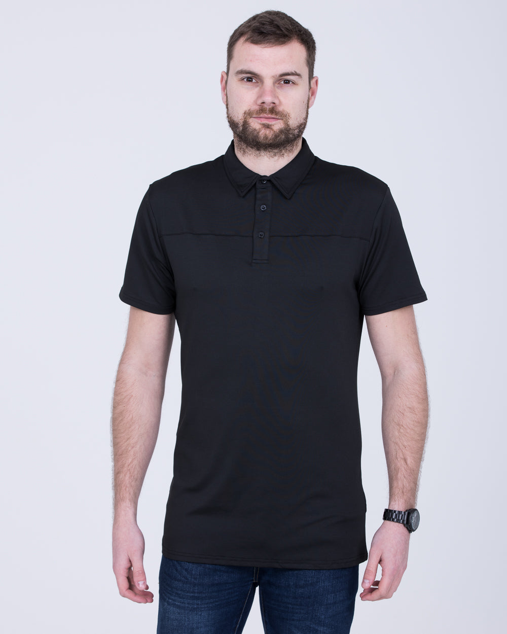 2t Tall Mens Extra Long Golf Polo Shirt (black) | Tall Mens