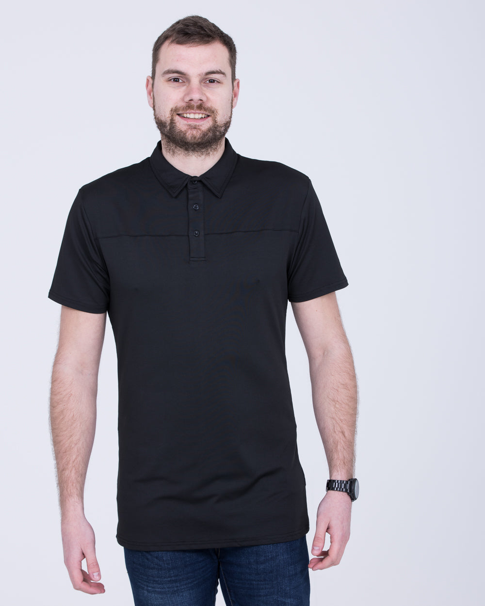 2t Tall Mens Extra Long Golf Polo Shirt (black) | Tall Mens