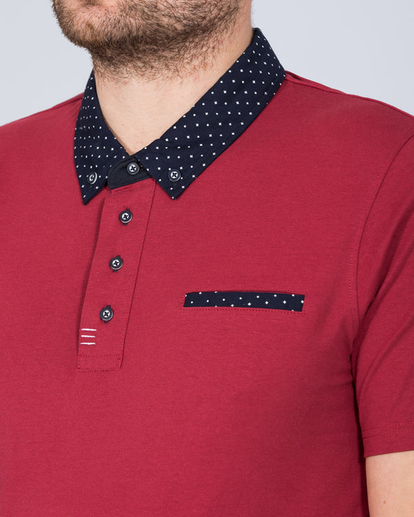 2t Morgan Slim Fit Tall Polo Shirt (burgundy)