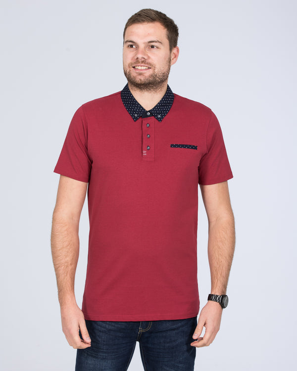 2t Morgan Slim Fit Tall Polo Shirt (burgundy)