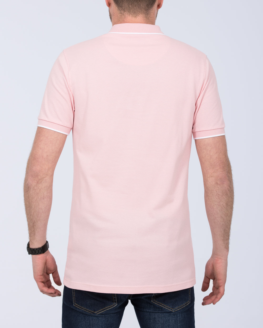2t Slim Fit Tall Tipped Polo Shirt (pink)
