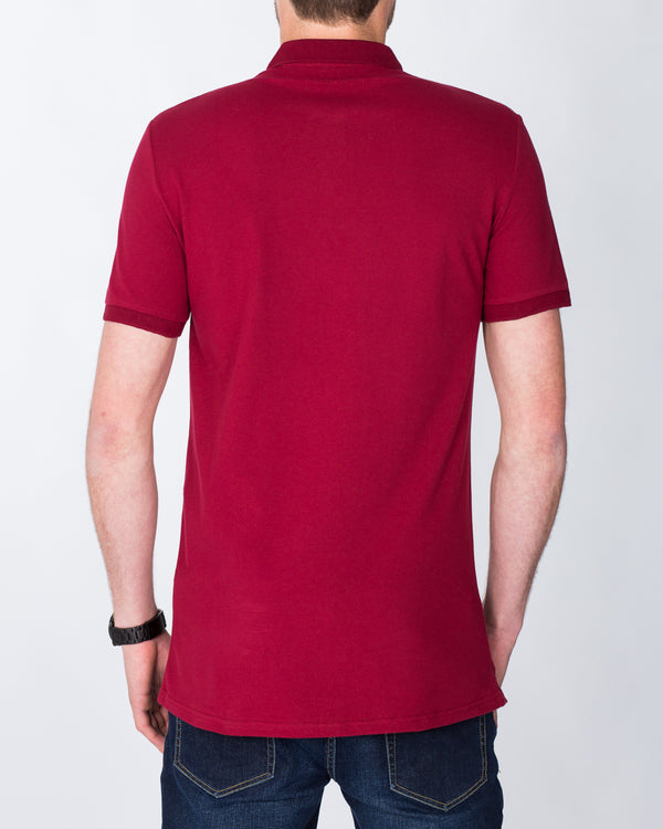2t Jack Slim Fit Tall Polo Shirt (wine)