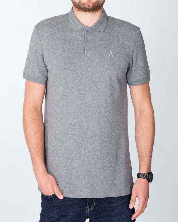 2t Slim Fit Tall Polo Shirt (mid grey)