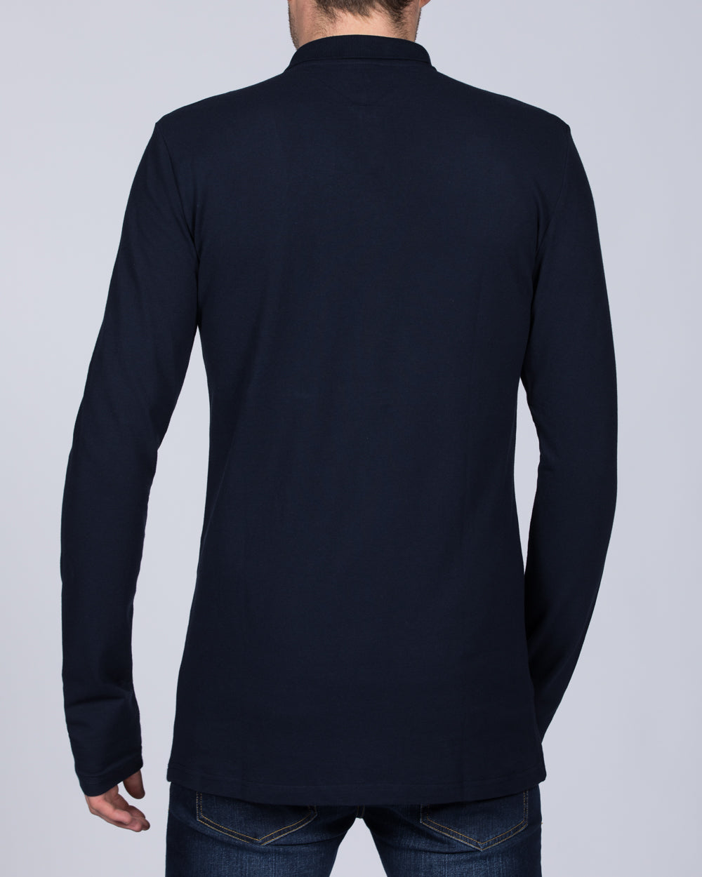 2t Slim Fit Long Sleeve Polo Shirt (dark blue)