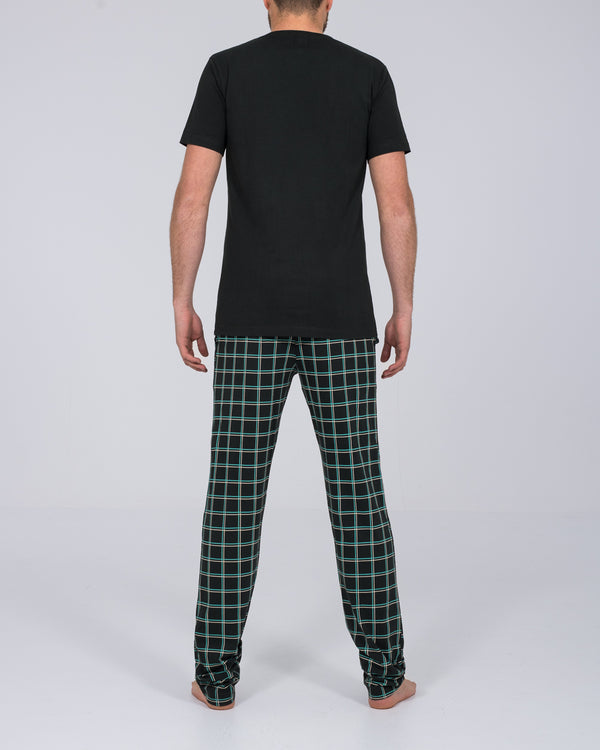 2t Jimmy Tall Mens Pyjama Set (teal check)