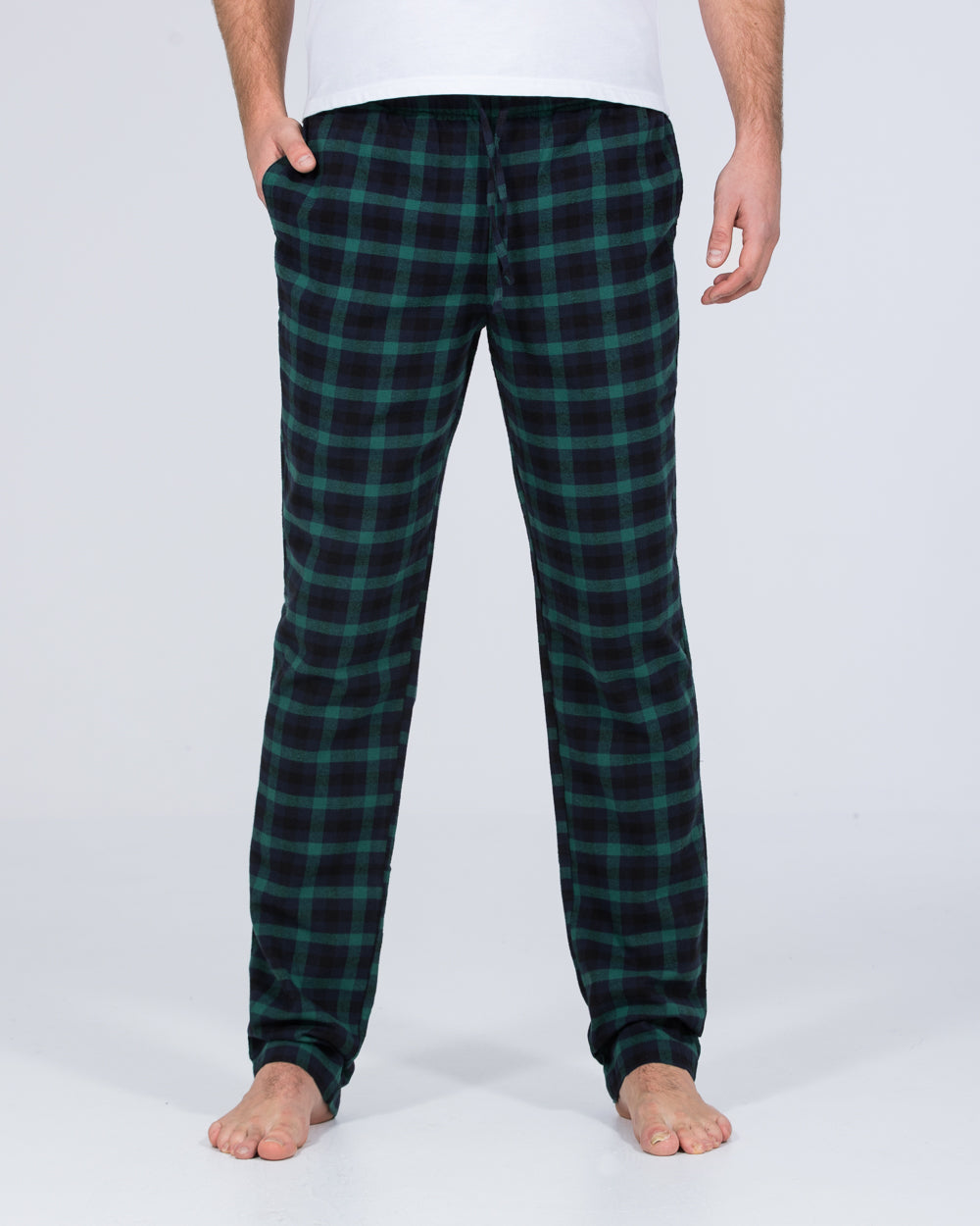 2t Pascal Tall Regular Fit Pyjama Bottoms (green check)