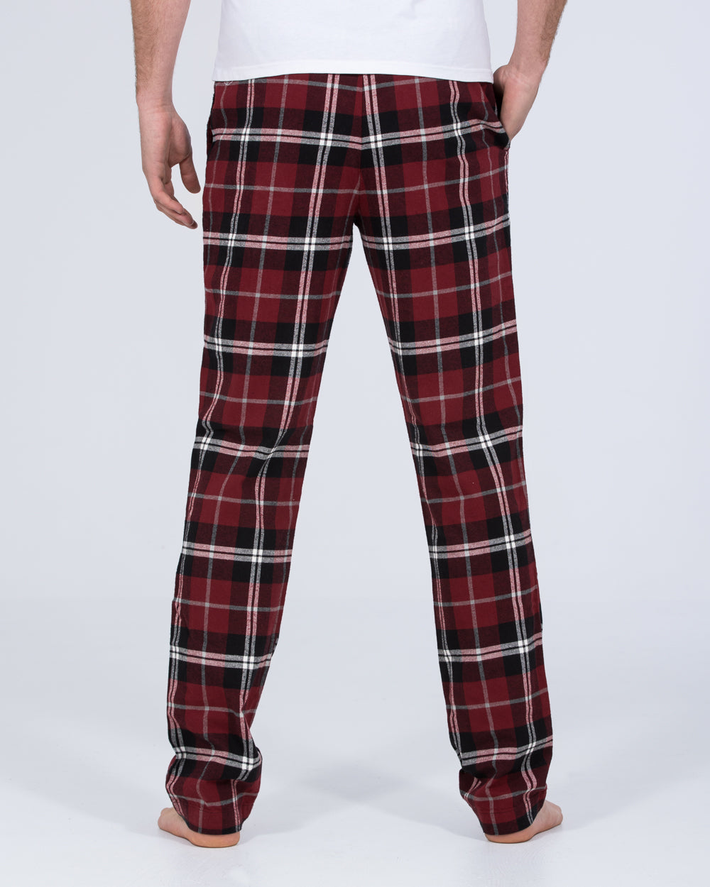 2t Pascal Tall Regular Fit Pyjama Bottoms (maroon check)