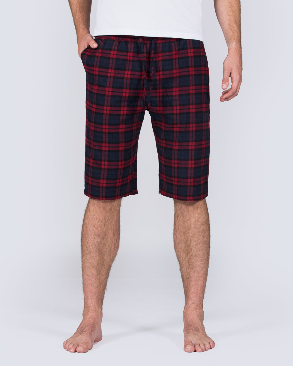 2t Tall Regular Fit Pyjama Shorts (red pattern)