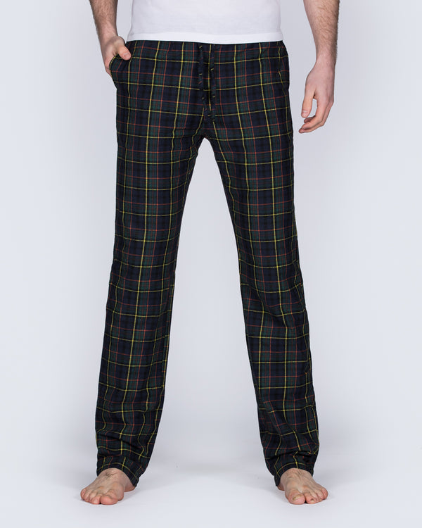 2t Tall Slim Fit Pyjama Bottoms (navy check)