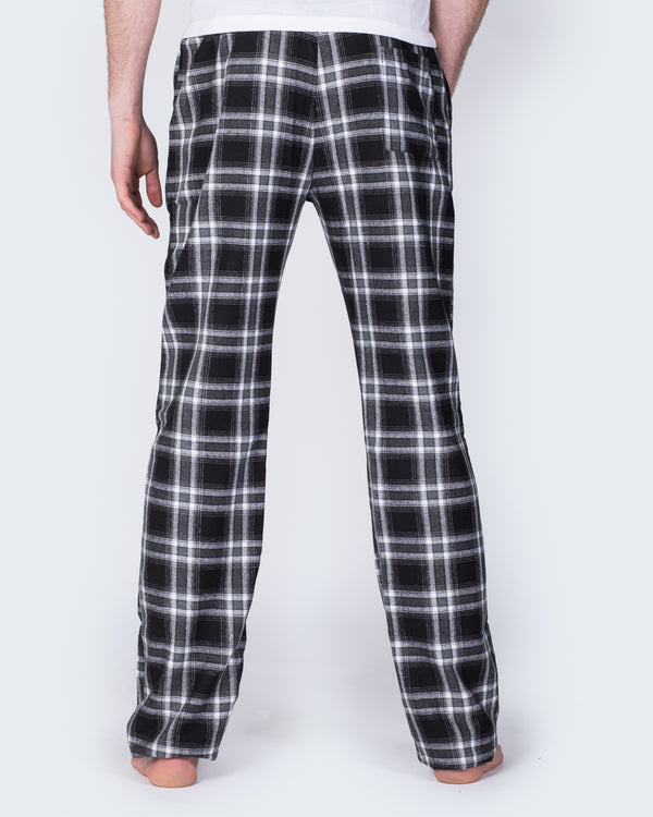 2t Tall Regular Fit Pyjama Bottoms (black/white)