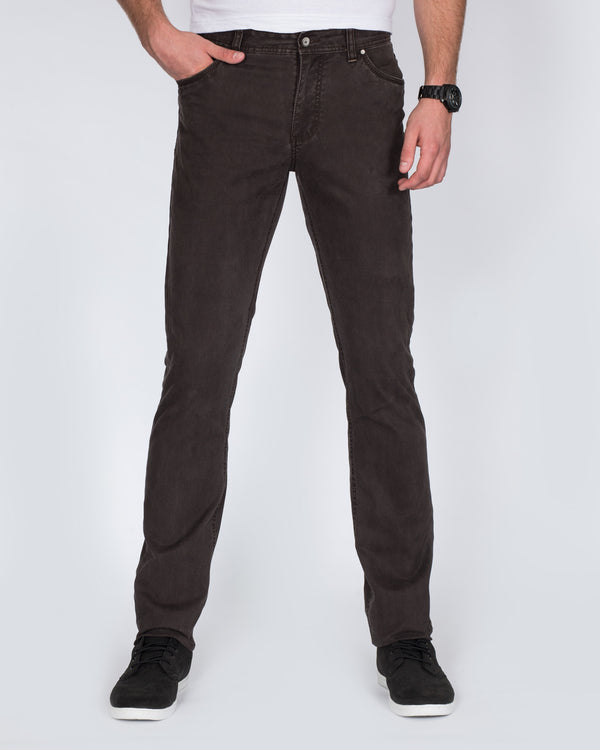 Redpoint Tall Mens Slim Fit Denim Chinos (slate brown)