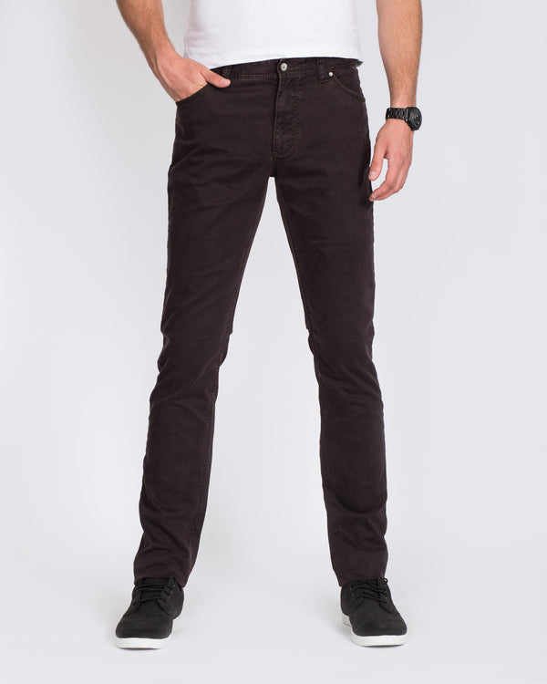 Redpoint Tall Mens Slim Fit Denim Chinos (brown)