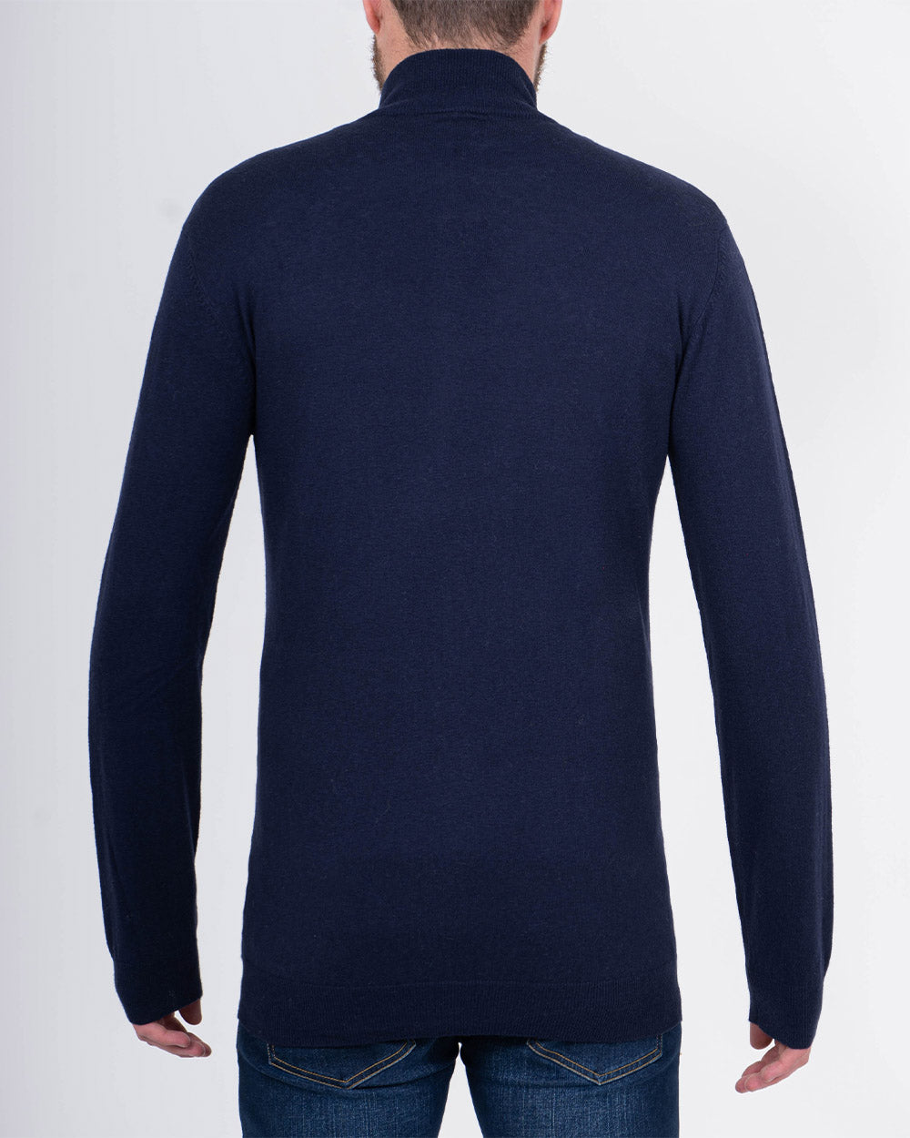 2t Extra Long Longer Full Zip Tall Jumper navy Mens sweater Tall Mens Clothing 2tall