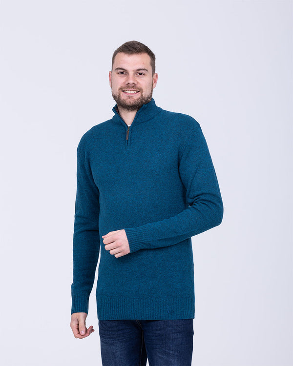 2t Tall Lambswool Quarter Zip Jumper (mallard)