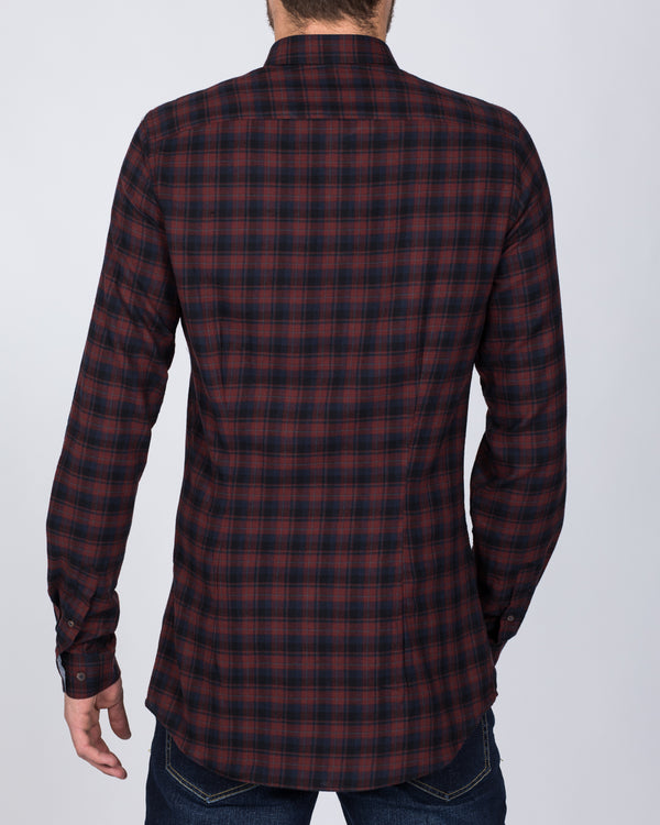 2t Slim Fit Long Sleeve Tall Shirt (autumn check)