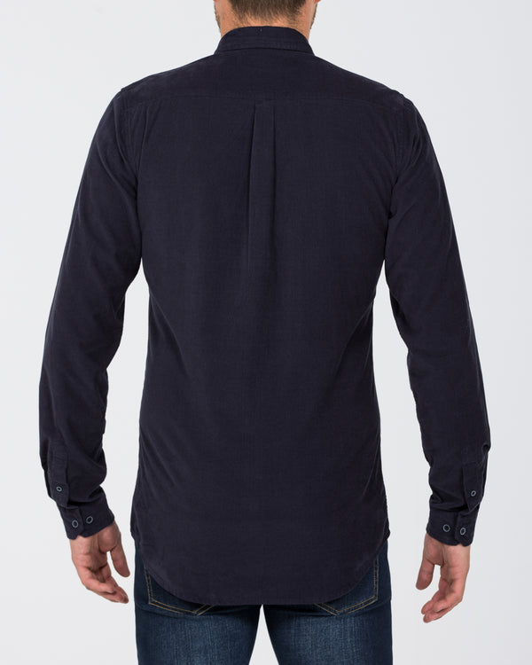 2t Tall Slim Fit Long Sleeve Corduroy Shirt (navy)