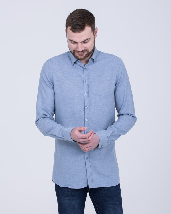 2t Carlos Slim Fit Long Sleeve Tall Shirt (light blue)