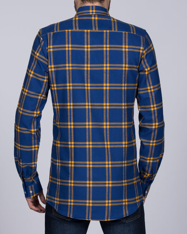 2t Slim Fit Long Sleeve Tall Shirt (navy/orange)