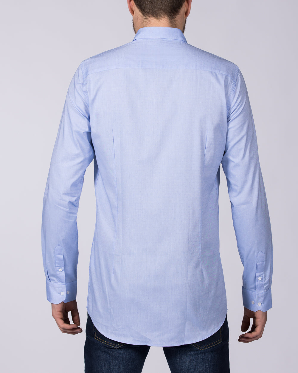 2t Luca Slim Fit Tall Shirt (blue pattern)