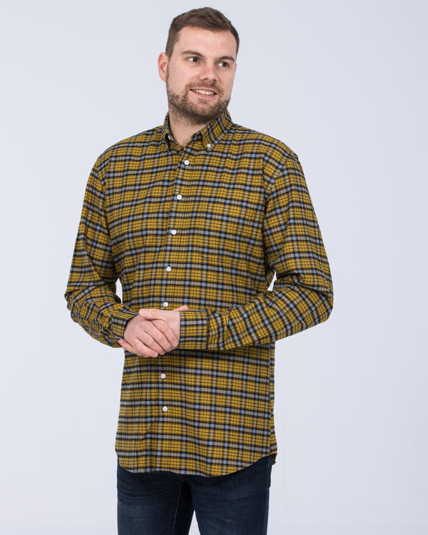 2t Regular Fit Long Sleeve Tall Shirt (yellow check)