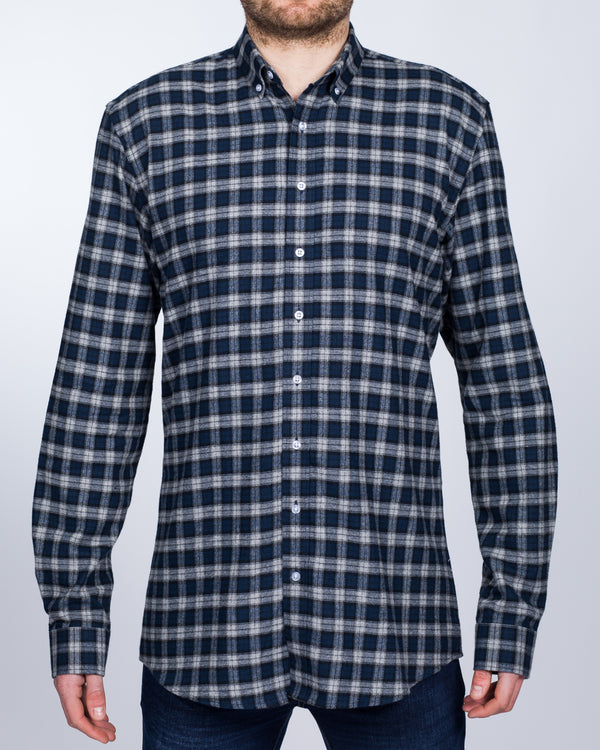 2t Regular Fit Long Sleeve Tall Shirt (deep sea check)