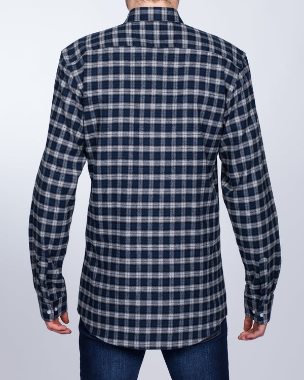 2t Regular Fit Long Sleeve Tall Shirt (deep sea check)