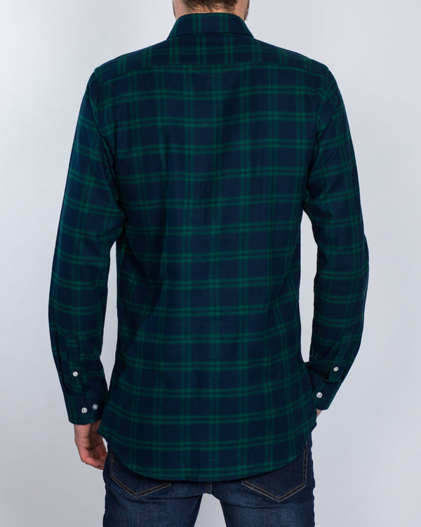 2t Slim Fit Long Sleeve Tall Shirt (green blue)