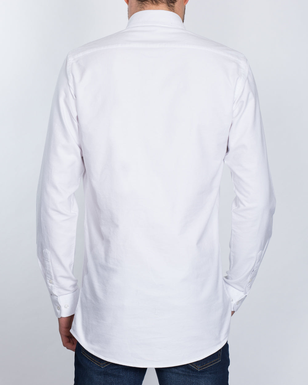 2t Oxford Slim Fit Long Sleeve Tall Shirt (white)
