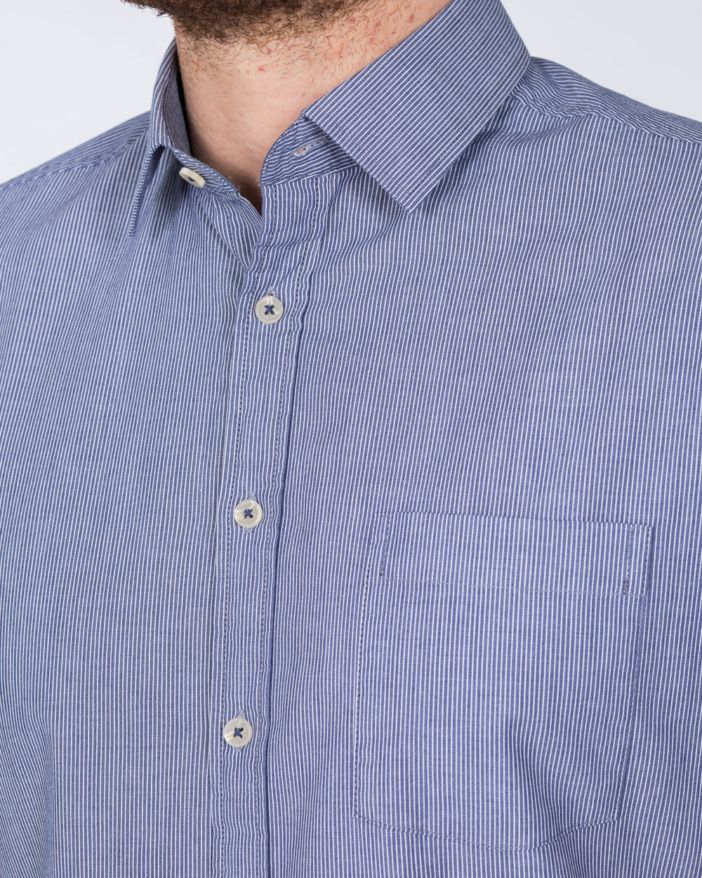 2t Short Sleeve Tall Shirt (blue stripe)