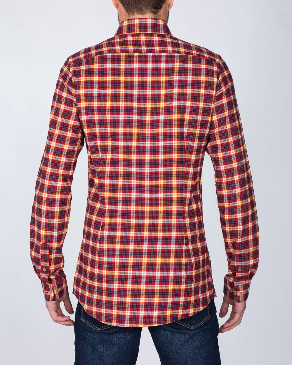 2t Slim Fit Long Sleeve Tall Shirt (red)